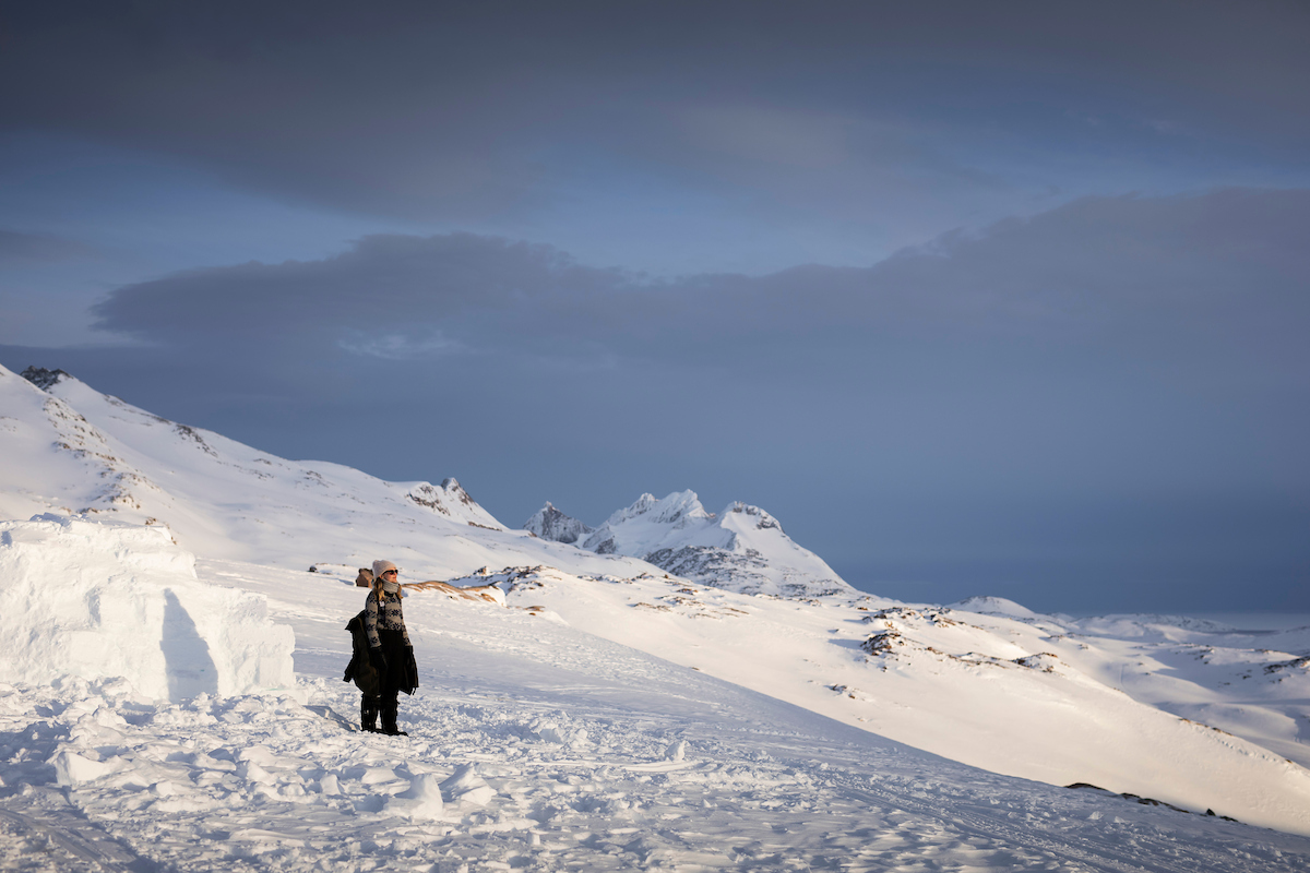 Igloo Camper Enjoying The Bright View. Photo By Aningaaq Rosing Carlsen Visit Greenland