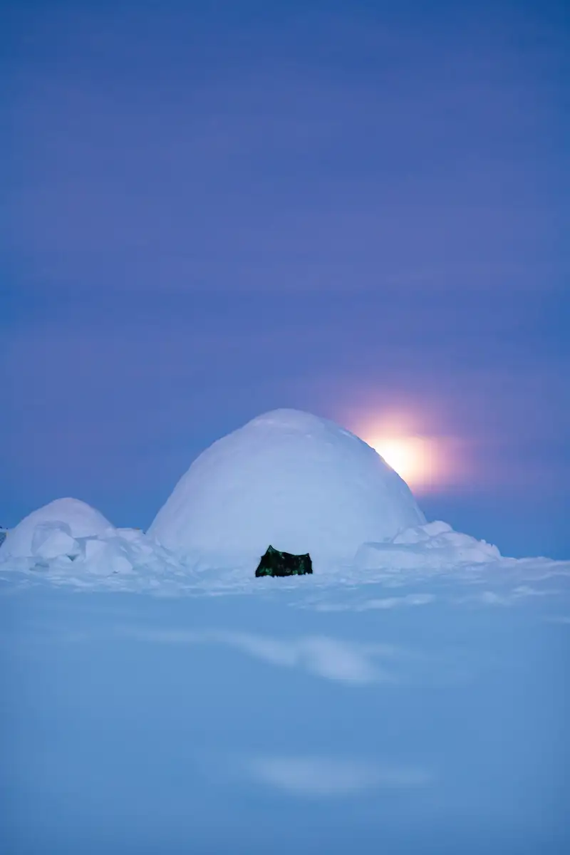 Igloo Lodge In Sunset, Ilulissat. Photo Lisa M. Burns, Visit Greenland