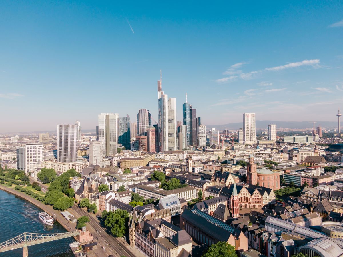 Aerial Shot Of Skyscrapers In Frankfurt Germany Wi 2023 11 27 05 04 44 Utc
