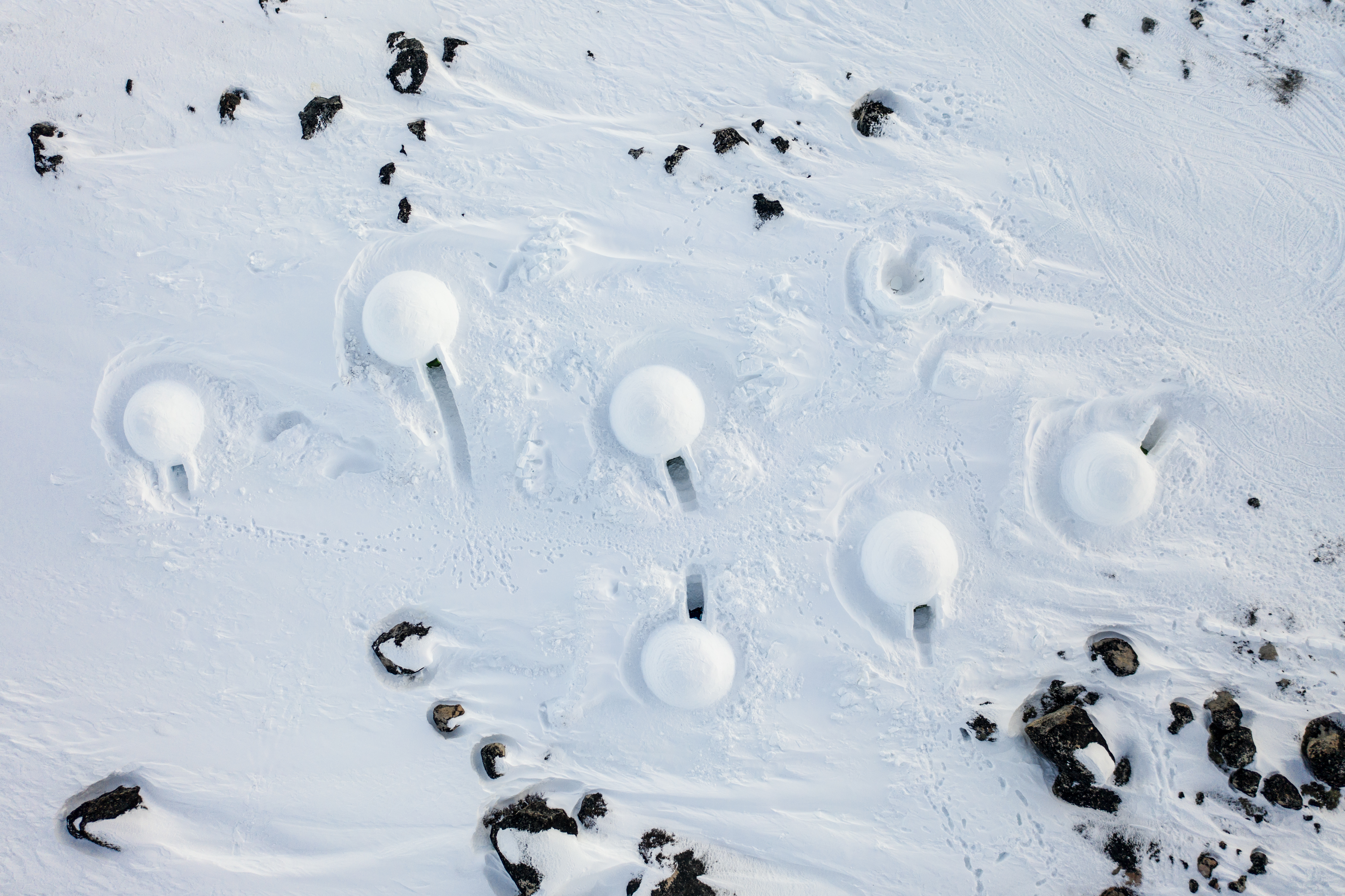 Igloo Lodges Near Ilulissat From Above. Photo Erick Lee Visit Greenland