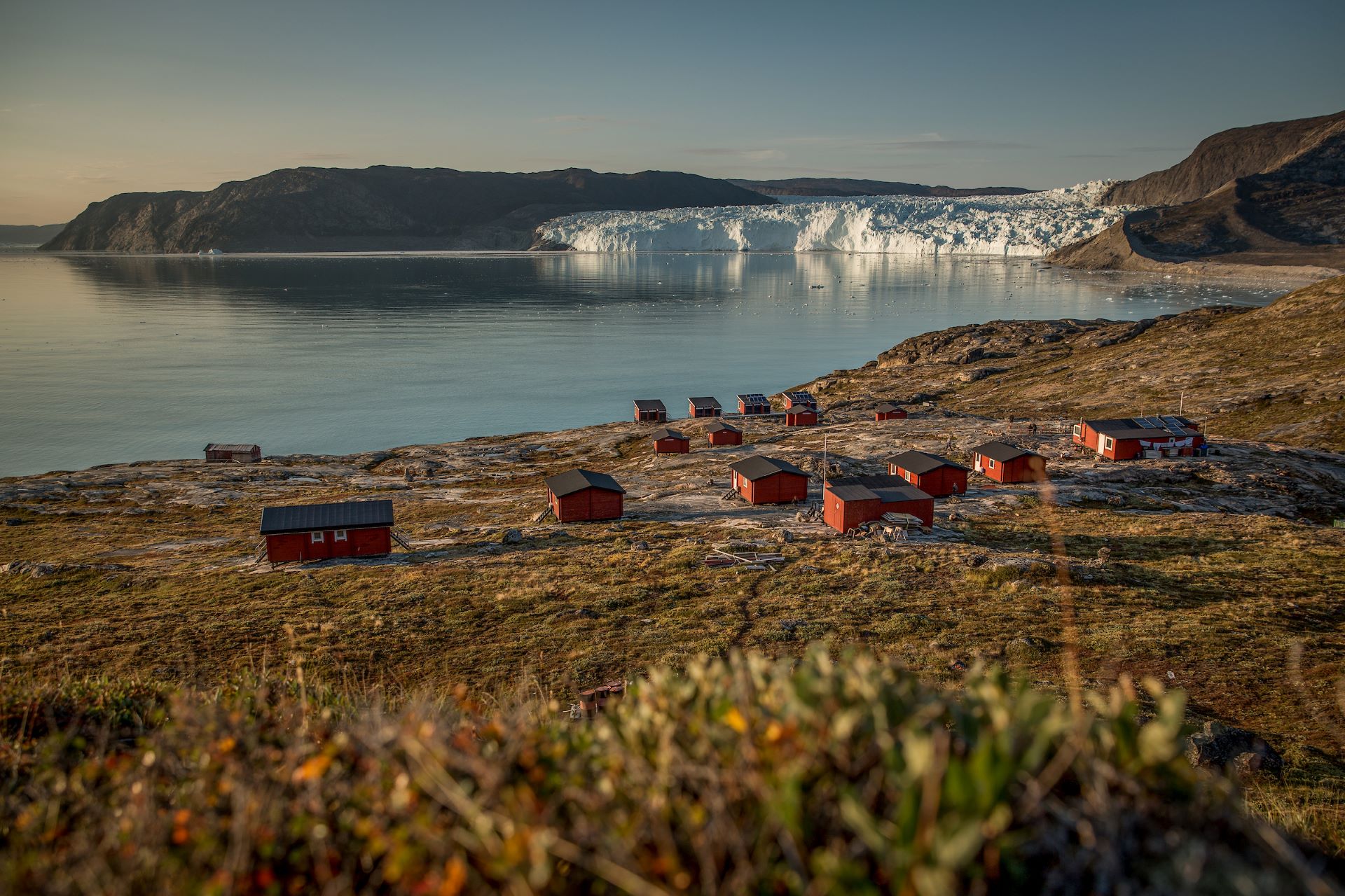 An Overview Of The Eqi Glacier Lodge Camp With The Glacier In The Background In North Greenland 1920