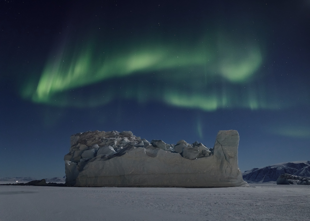 Northern Lights At Iceberg Near Uummannaq. Photo Erez Marom, Visit Greenland