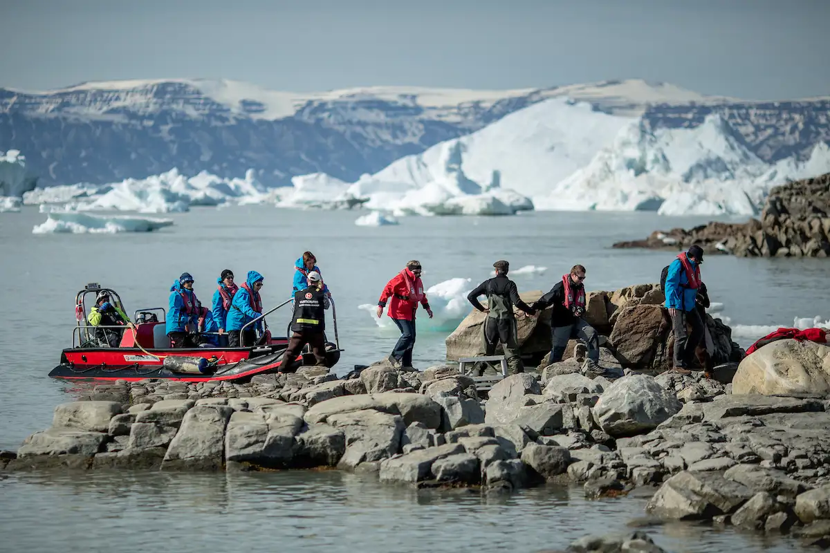 A Nature Landing With MS Fram Near Saqqaq In Greenland