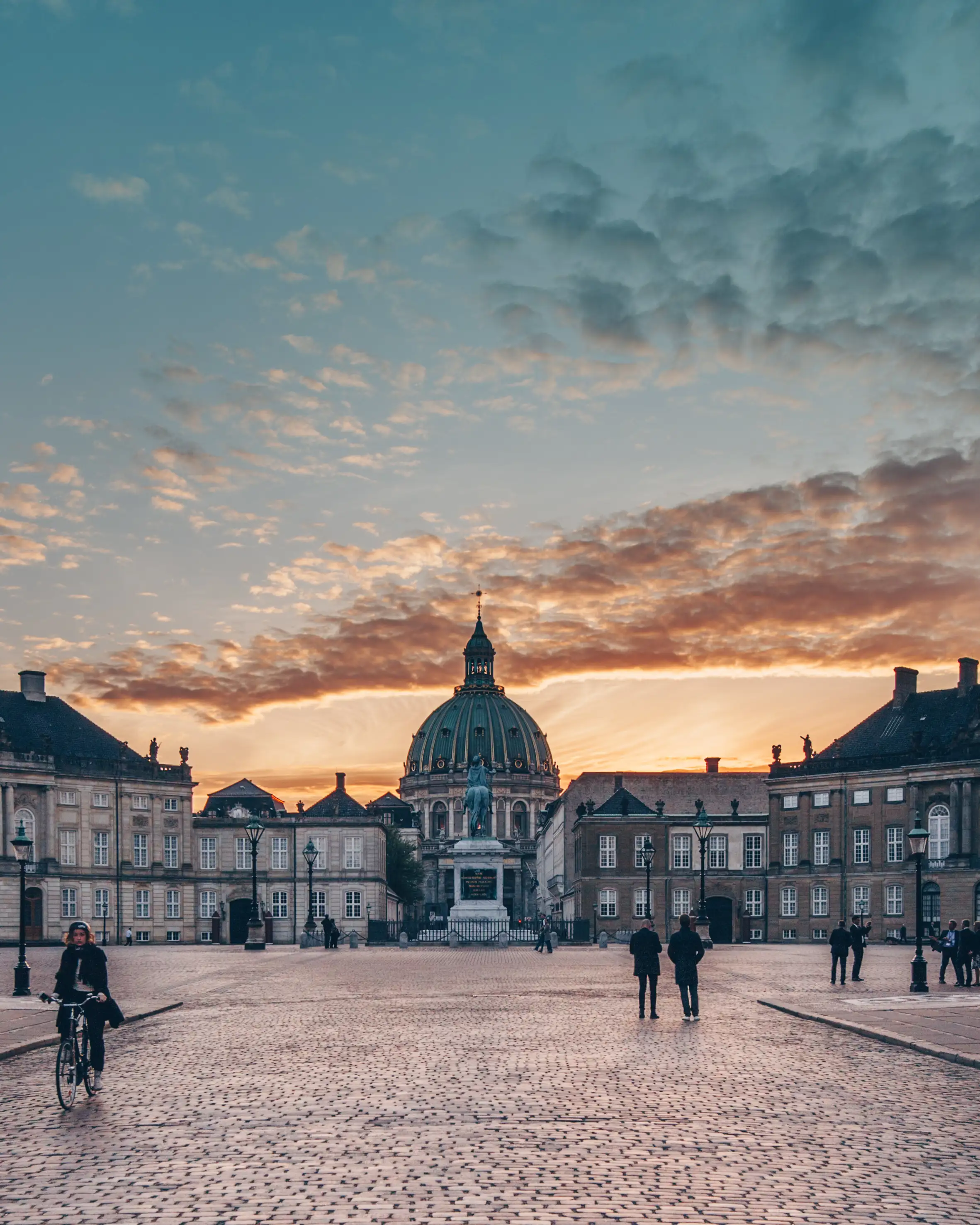 Copenhagen Amalienborg At Dusk