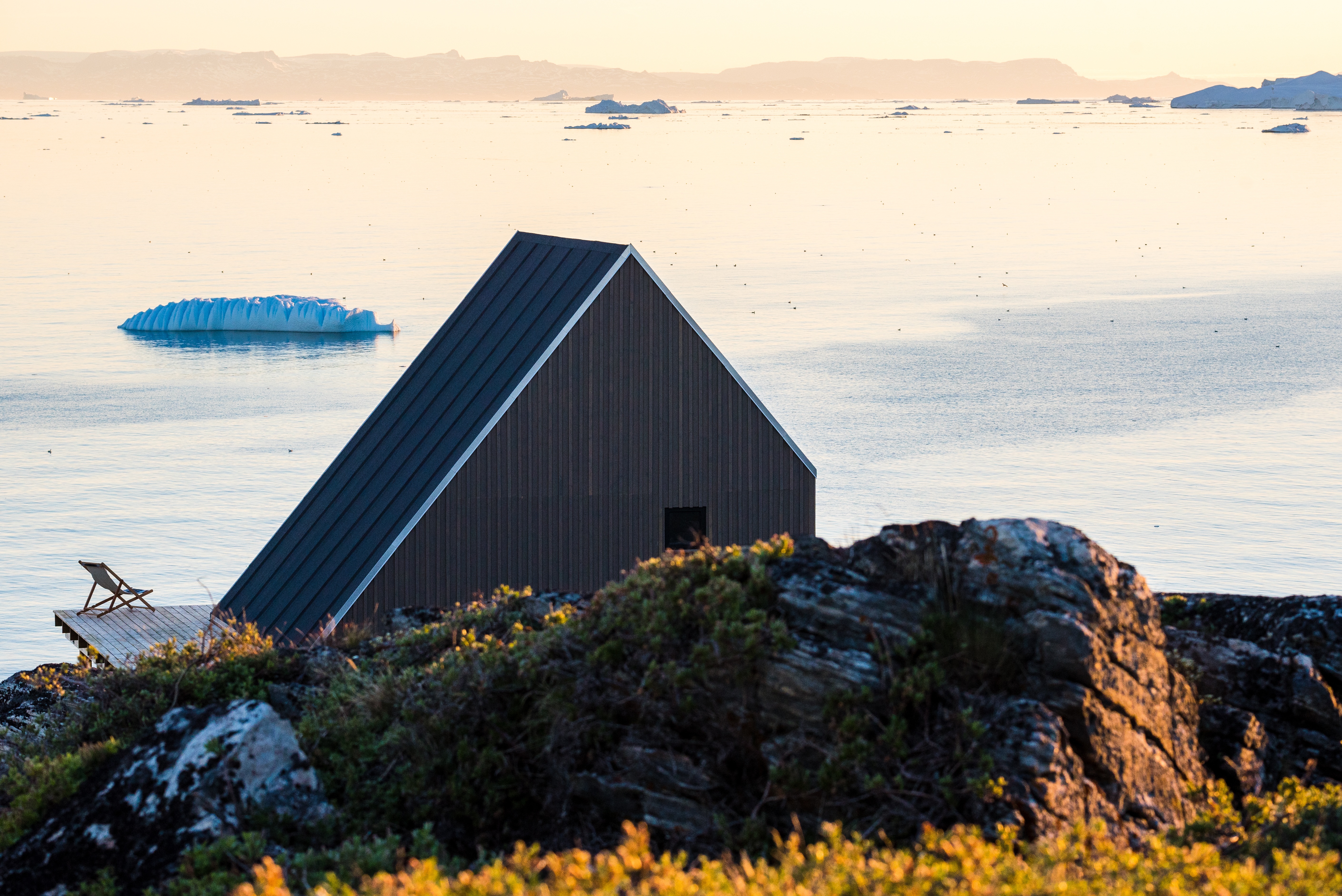 Illuaraqarfik Ilimanaq Lodge / Hyttebyen i Ilimanaq Logde. Ass. / Foto: Gustav Thuesen